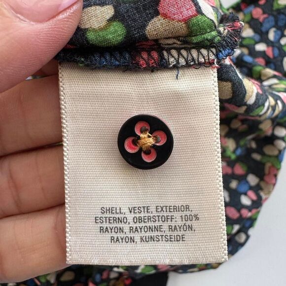 Anthropologie MAEVE Button Up Short with Multicolored Polka Dots. Whimsy. Artsy - Picture 6 of 8